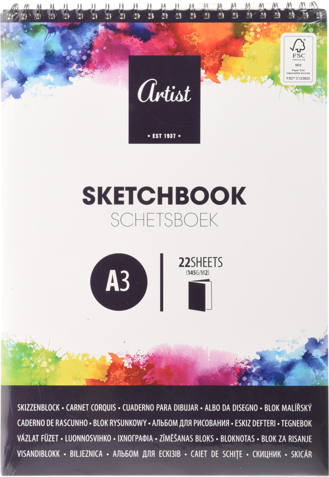 Artist piirustuslehtiö A3 22 siv.