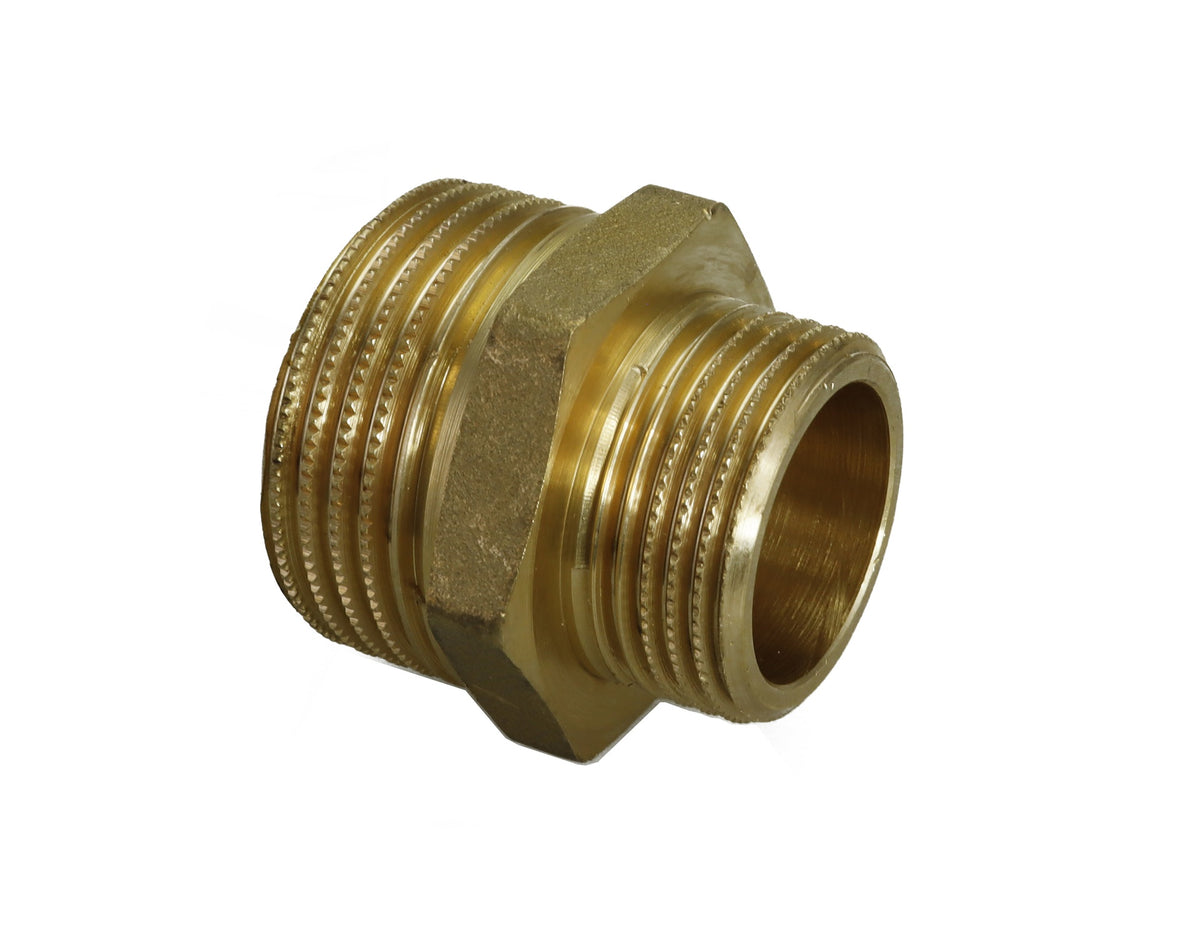 Supistuskaksoisnippa 1"-3/4" messinki